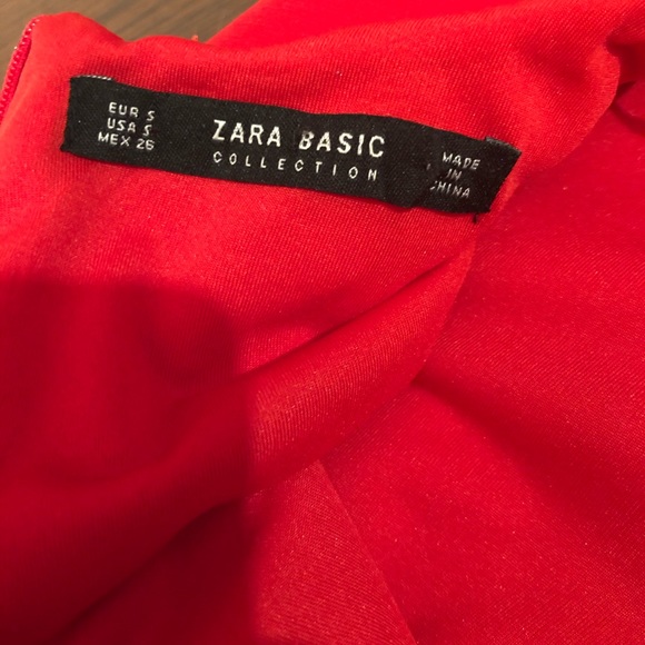 BNWOT Zara Red Pencil Dress sz Small - Picture 3 of 3